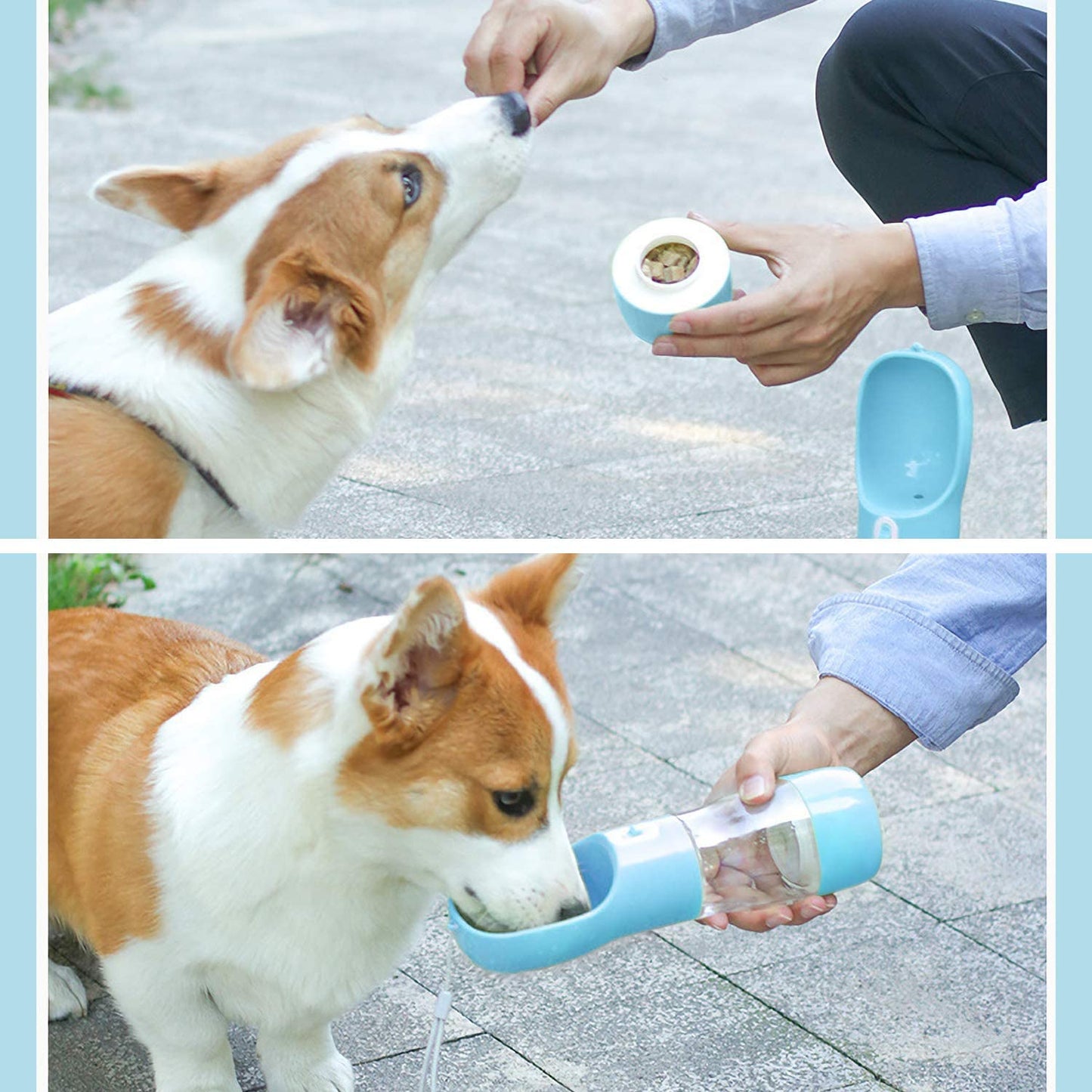 Leakproof Dog Water Bottle & Food Container – Portable Travel Bottle for Dogs
