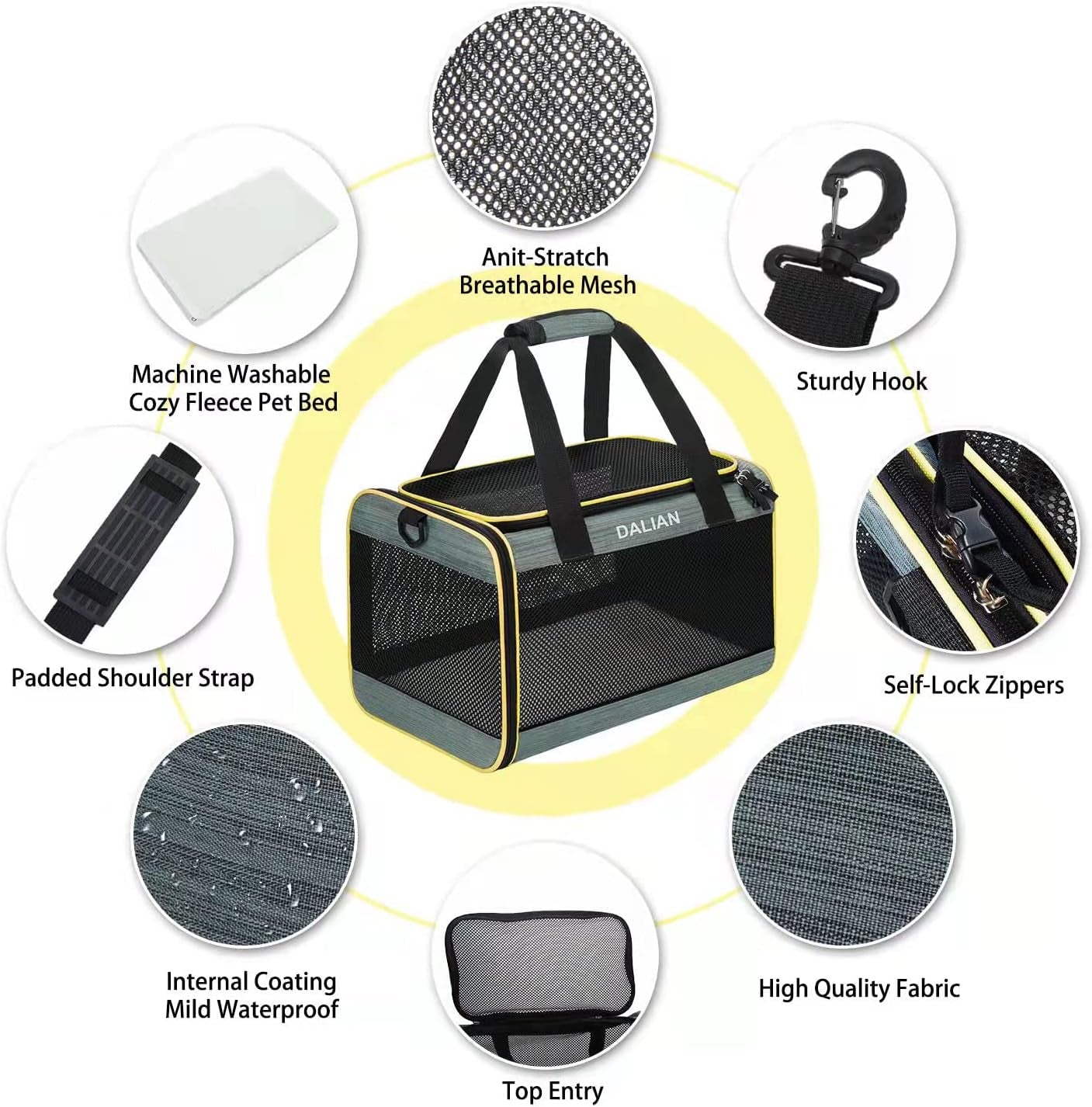 Airline Approved Pet Carrier for Cats & Dogs – Soft Travel Carrier up to 17 lbs