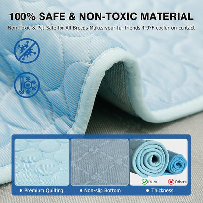 2XL Cooling Mat for Dogs & Cats – Foldable Self-Cooling Pet Pad