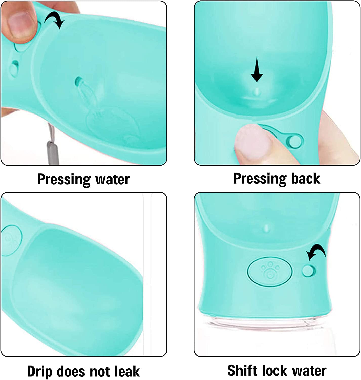 Portable Dog Water Bottle 19 oz – Leakproof Travel Water Dispenser