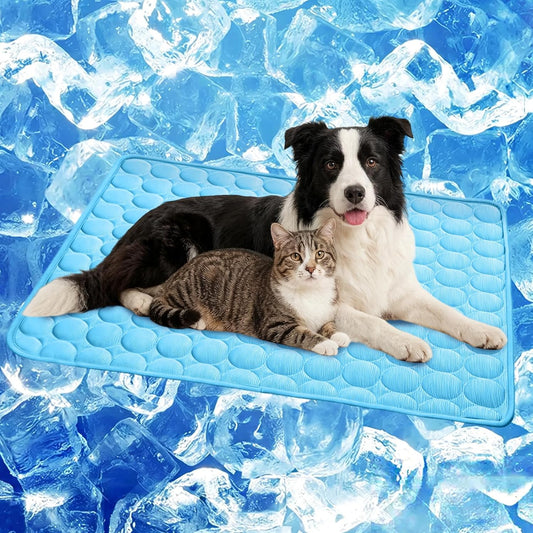 Self-Cooling Pet Mat for Dogs & Cats – Washable Portable Cooling Pad