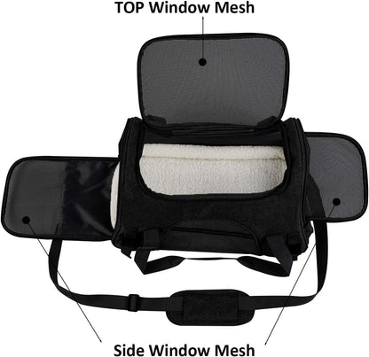 Collapsible Soft Pet Carrier for Cats & Dogs – Portable Travel Crate