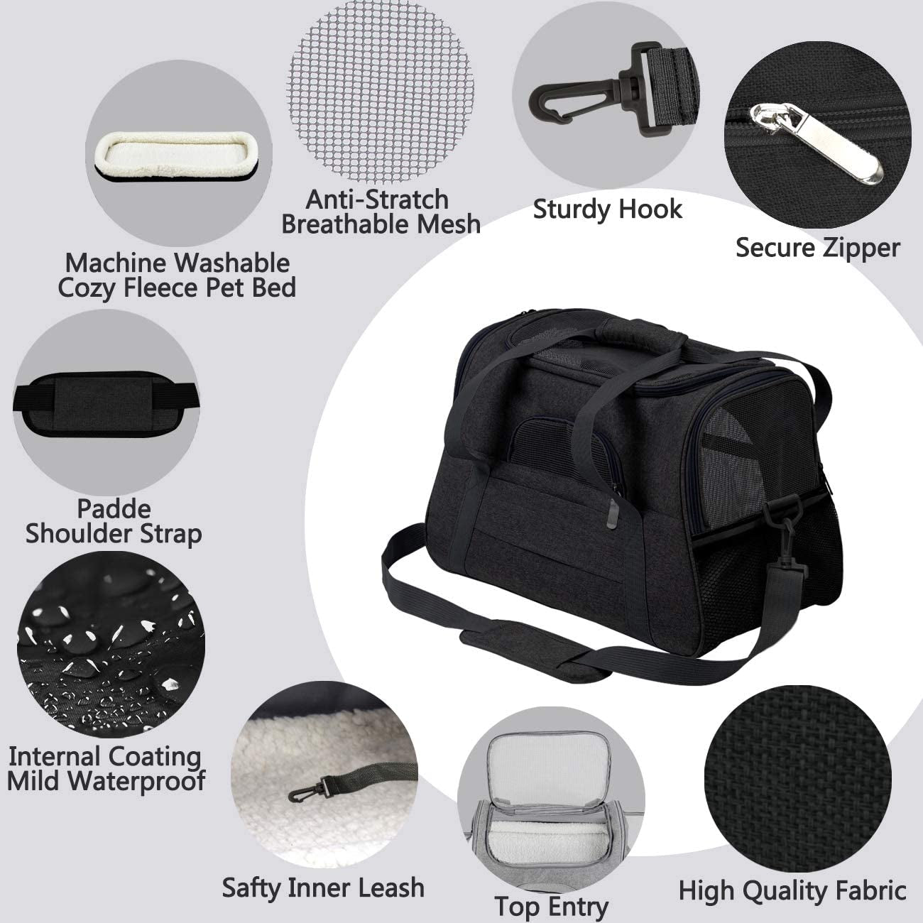 Collapsible Soft Pet Carrier for Cats & Dogs – Portable Travel Crate