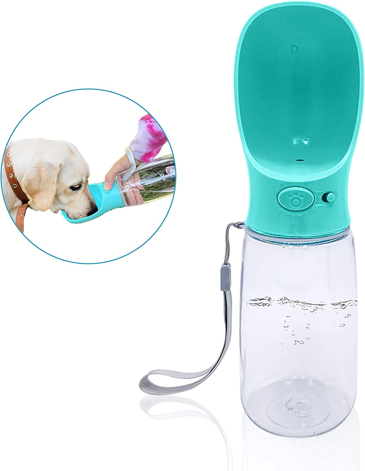 Portable Dog Water Bottle 19 oz – Leakproof Travel Water Dispenser