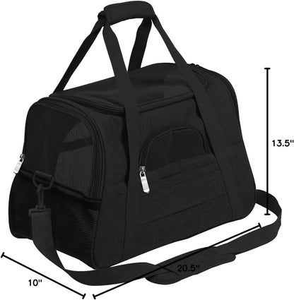 Collapsible Soft Pet Carrier for Cats & Dogs – Portable Travel Crate