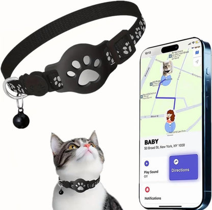 Apple Find My Cat Tracker Collar – Waterproof GPS Collar for Cats, No Subscription