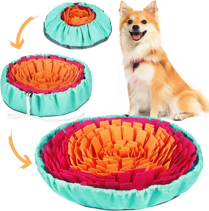Vivifying Snuffle Mat for Dogs, Adjustable Nosework Mat for Small, Medium & Large Dogs, Interactive Dog Enrichment Toy