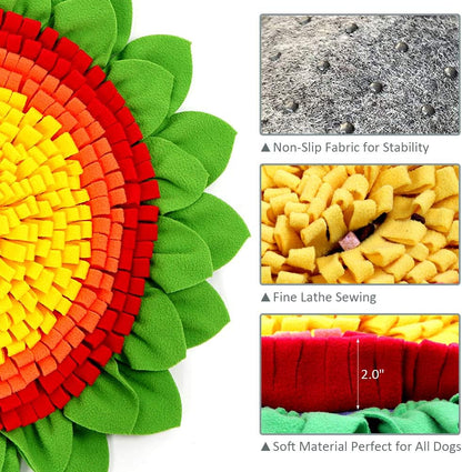 Pet Snuffle Mat for Dogs - Dog Puzzle Toys for Dogs, Interactive Feed Games for Boredom, Cat Treat Puzzle for Indoor Cats Encourage Natural Foraging Skills, Dog Treat Dispenser Stress Relief