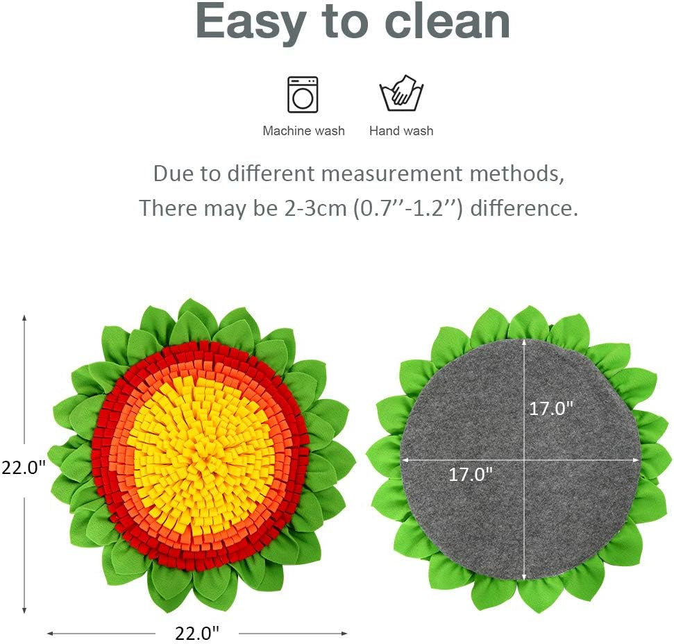 Pet Snuffle Mat for Dogs - Dog Puzzle Toys for Dogs, Interactive Feed Games for Boredom, Cat Treat Puzzle for Indoor Cats Encourage Natural Foraging Skills, Dog Treat Dispenser Stress Relief
