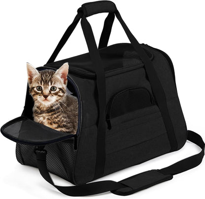 Collapsible Soft Pet Carrier for Cats & Dogs – Portable Travel Crate