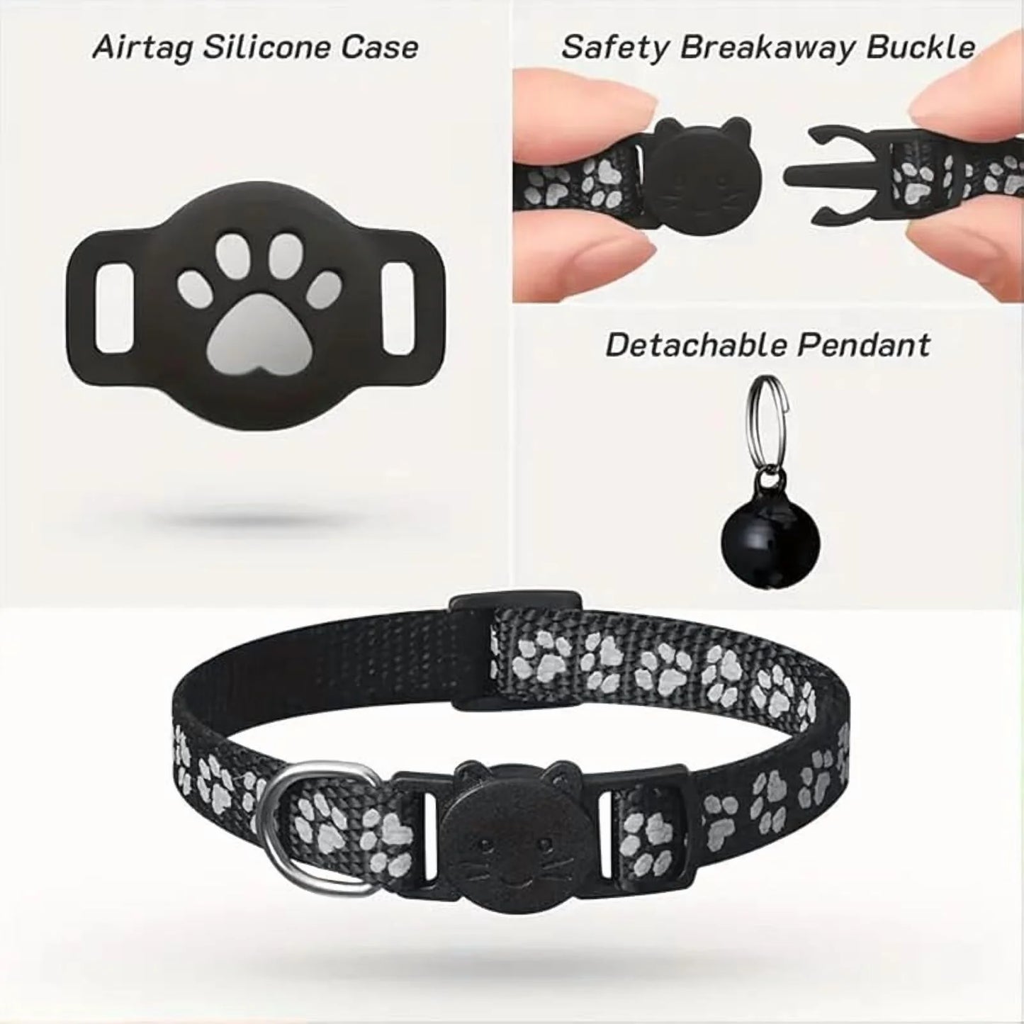 Apple Find My Cat Tracker Collar – Waterproof GPS Collar for Cats, No Subscription