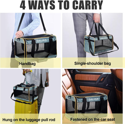 Airline Approved Pet Carrier for Cats & Dogs – Soft Travel Carrier up to 17 lbs