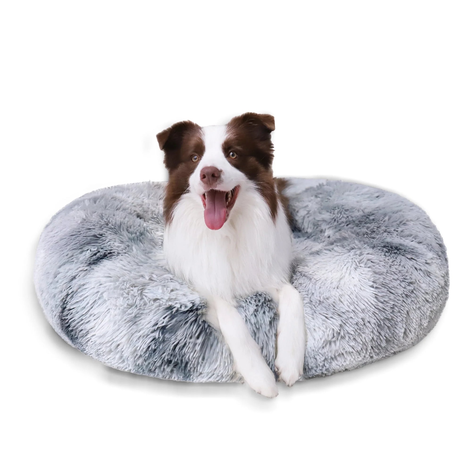 Calming Plush Donut Pet Bed – Cozy Anti-Anxiety Bed for Small Dogs & Cats