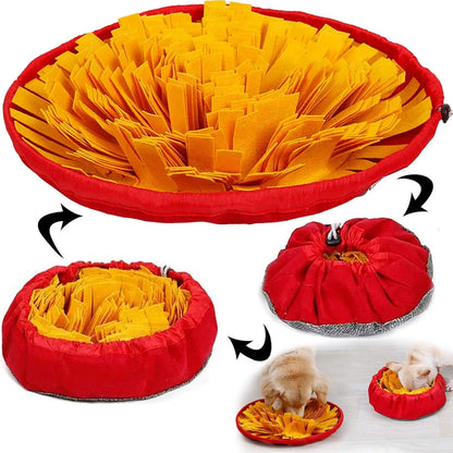 Vivifying Snuffle Mat for Dogs, Adjustable Nosework Mat for Small, Medium & Large Dogs, Interactive Dog Enrichment Toy