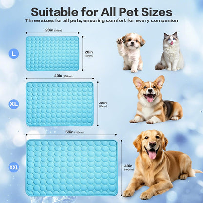 Self-Cooling Pet Mat for Dogs & Cats – Washable Portable Cooling Pad