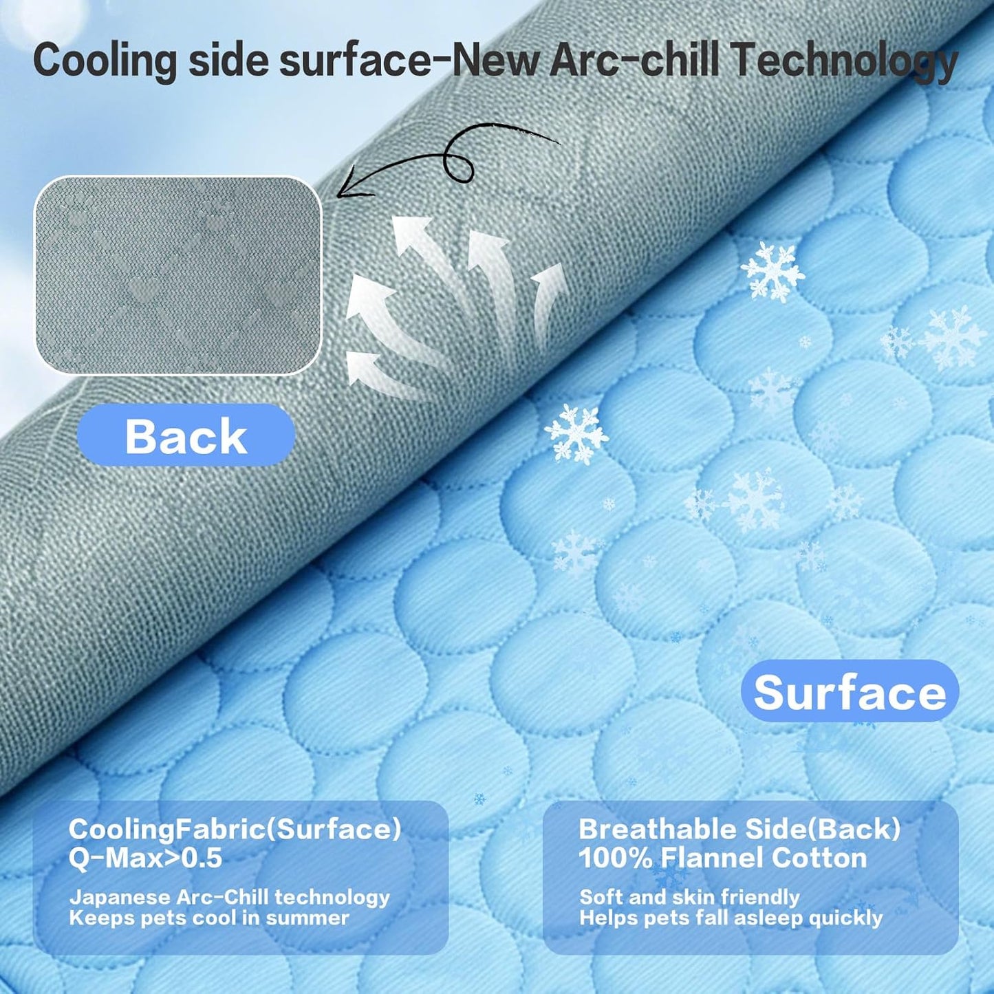 Self-Cooling Pet Mat for Dogs & Cats – Washable Portable Cooling Pad